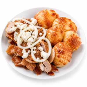 Gyros, Feta, Käse Pizzabrötchen